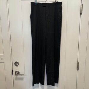 Barry Bricken VTG Women Black 100% Wool Straight Leg Dress Pants Trousers Size 6